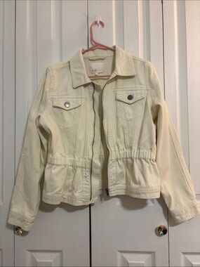 Gianni Bini Cream Jean Jacket 100% Cotton